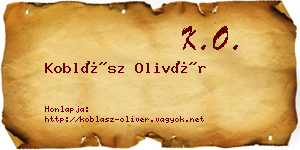 Koblász Olivér névjegykártya
